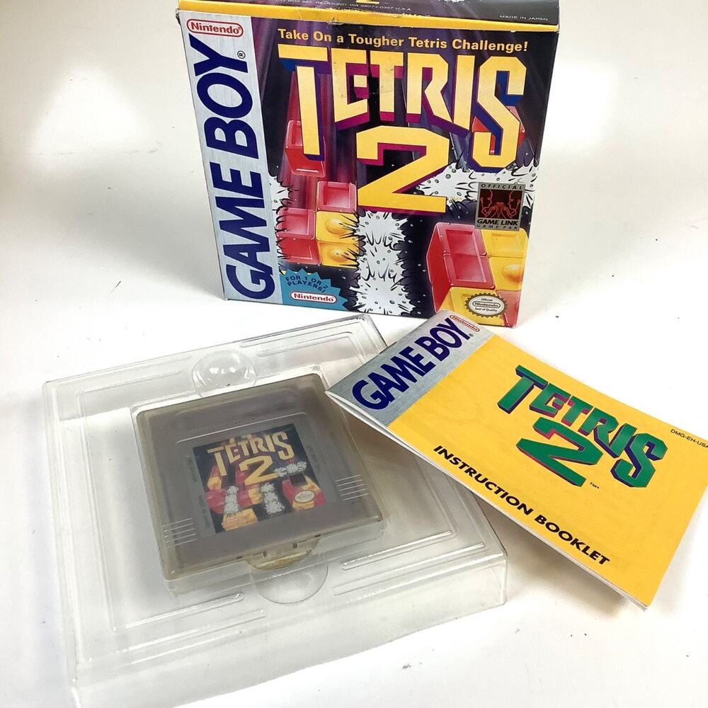 CIB Tetris 2 Nintendo Game Boy w/Box, Case & Manual Authentic Tested VGC!